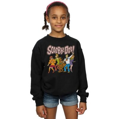 Felpa classica di gruppo Scooby Doo per ragazze - Nera - Felpa Felpa classica di gruppo Scooby Doo per ragazze - Nera - Felpa