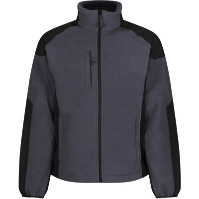 Regatta Professional Men's Water-repellent Broadstone Wind Resistant Fleece - Full Zip - Seal Grey Regatta Professional Men's Water-repellent Broadstone Wind Resistant Fleece - Full Zip - Seal Grey