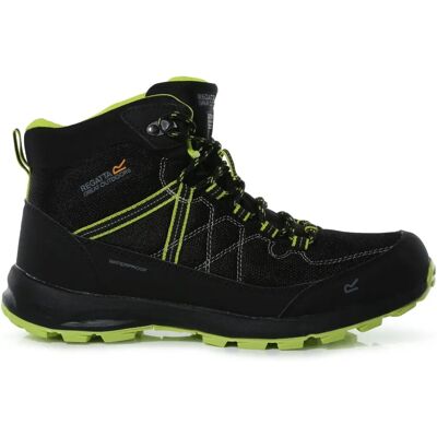 Botas de senderismo impermeables ligeras para hombre Regatta Samaris Lite - Negro Lima Punch - Talla UK 11 Botas de senderismo impermeables ligeras para hombre Regatta Samaris Lite - Negro Lima Punch - Talla UK 11