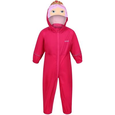 Regatta Kids Charco imperméable respirant combinaison pluie Rose Fusion Princesse - Combinaison Regatta Kids Charco imperméable respirant combinaison pluie Rose Fusion Princesse - Combinaison
