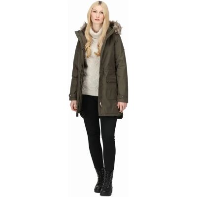 Regatta Sabinka Fur Trim Parka Jacket - Dark Khaki Regatta Sabinka Fur Trim Parka Jacket - Dark Khaki