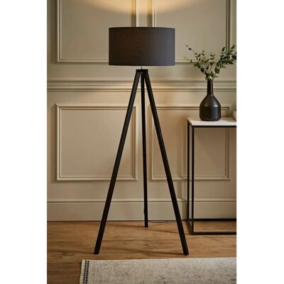 ValueLights - Barbro - Black Wood - Tripod - Floor Lamp ValueLights - Barbro - Black Wood - Tripod - Floor Lamp