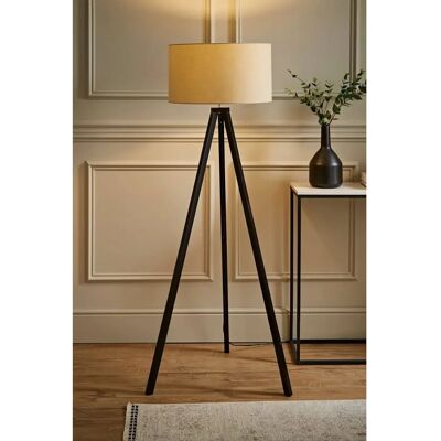 ValueLights Barbro - Black - Wood - Floor Lamp ValueLights Barbro - Black - Wood - Floor Lamp