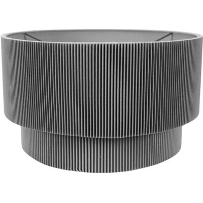 ValueLights - Mason Ruched Grey - Two Tier - Lampshade ValueLights - Mason Ruched Grey - Two Tier - Lampshade