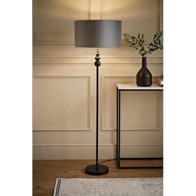 ValueLights Marissa Black Chrome Shade Floor lamp ValueLights Marissa Black Chrome Shade Floor lamp