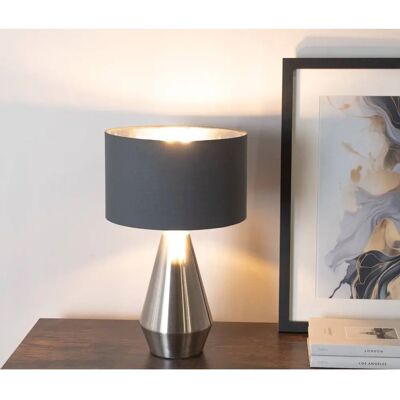 ValueLights - Jax Charcoal - Chrome Shade - Table Lamp ValueLights - Jax Charcoal - Chrome Shade - Table Lamp
