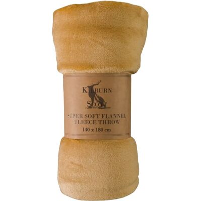 Gallery - Rolled Flannel Fleece Throw - Camel - Throw blanket Gallery - Rolled Flannel Fleece Throw - Camel - Throw blanket