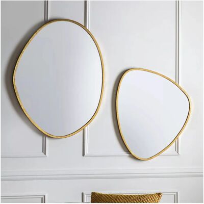 Gallery Direct Organic Free Form Gold Wall Mirror - Large Gallery Direct Organic Free Form Gold Wall Mirror - Large