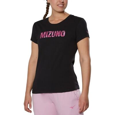 Koszulka Mizuno Athletic czarna - damski krótki rękaw do biegania Koszulka Mizuno Athletic czarna - damski krótki rękaw do biegania