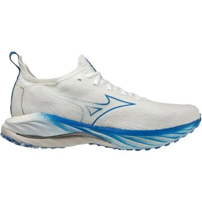 Mizuno Wave Neo Wind - Chaussures de course - Bleu/Blanc - Toute l'année - Publicité Mizuno Wave Neo Wind - Chaussures de course - Bleu/Blanc - Toute l'année - Publicité
