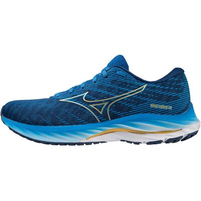 Mizuno Herren Wave Rider 26 Laufschuhe - Blau / Gold - Straße Mizuno Herren Wave Rider 26 Laufschuhe - Blau / Gold - Straße