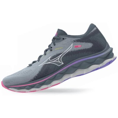 Chaussures de course Mizuno Wave Sky 7 - Toute l'année Femme Gris/Blanc - Publicité Chaussures de course Mizuno Wave Sky 7 - Toute l'année Femme Gris/Blanc - Publicité
