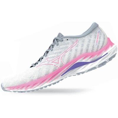 Mizuno Wave Inspire 19 - Chaussures de course - Femmes Blanc / Rose / Violet 37 - Publicité Mizuno Wave Inspire 19 - Chaussures de course - Femmes Blanc / Rose / Violet 37 - Publicité