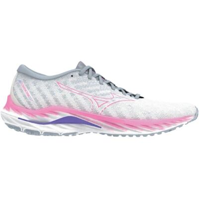 Chaussures de course Mizuno Wave Inspire 19 - Femmes - Blanc / Rose / Violet - 38.5 - Publicité Chaussures de course Mizuno Wave Inspire 19 - Femmes - Blanc / Rose / Violet - 38.5 - Publicité