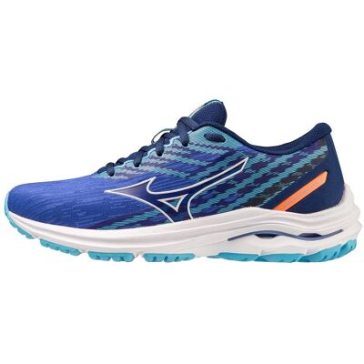 Mizuno Wave Equate 7 DBlue/White/NeonFlame - Chaussures de course femme - Publicité Mizuno Wave Equate 7 DBlue/White/NeonFlame - Chaussures de course femme - Publicité