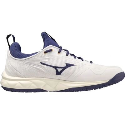MIZUNO Hommes Chaussures de Volley WAVE LUMINOUS 2 - Blanc/Bleu/Ruban/MPGold - 46½ - Publicité MIZUNO Hommes Chaussures de Volley WAVE LUMINOUS 2 - Blanc/Bleu/Ruban/MPGold - 46½ - Publicité