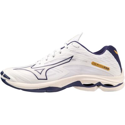 Mizuno WAVE LIGHTNING Z7(U) - Weiß/BlauRibbon/MP Gold - Volleyballschuhe Mizuno WAVE LIGHTNING Z7(U) - Weiß/BlauRibbon/MP Gold - Volleyballschuhe