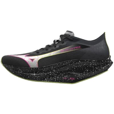 Chaussures Mizuno Wave Rebellion Pro 2 Noires/ Argent/ Rose - Chaussures de course - Publicité Chaussures Mizuno Wave Rebellion Pro 2 Noires/ Argent/ Rose - Chaussures de course - Publicité