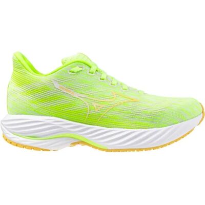 Mizuno Wave Rider 28 - Vert Fluorescent - Chaussures de course - Publicité Mizuno Wave Rider 28 - Vert Fluorescent - Chaussures de course - Publicité