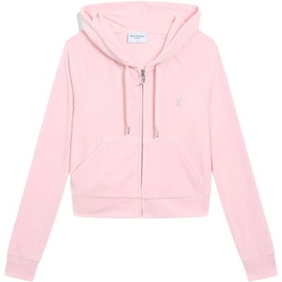 Juicy Couture Madison Pink Velours Hoodie - Hoodie Juicy Couture Madison Pink Velours Hoodie - Hoodie