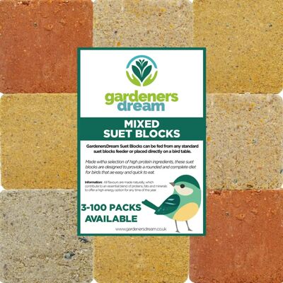 GardenersDream - Suet Blocks - Mealworm - 10-pack - Suet Block GardenersDream - Suet Blocks - Mealworm - 10-pack - Suet Block