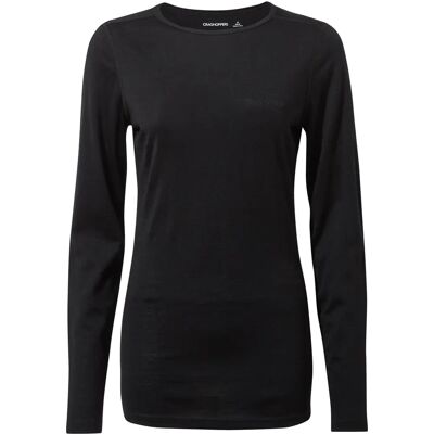 Craghoppers Merino Crew Neck Baselayer Top - Black - Size 8 UK Craghoppers Merino Crew Neck Baselayer Top - Black - Size 8 UK