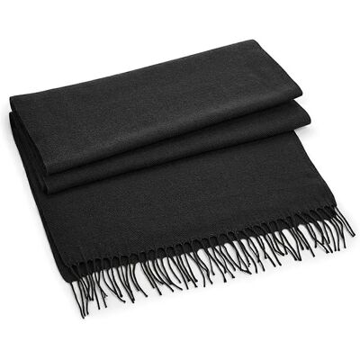 Écharpe tissée classique Beechfield - Noire - Oversize - Unisexe Écharpe tissée classique Beechfield - Noire - Oversize - Unisexe