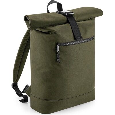 BagBase Recycled Green Roll-Top Backpack - Backpack BagBase Recycled Green Roll-Top Backpack - Backpack