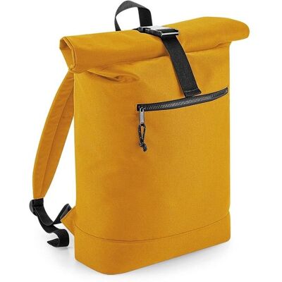 BagBase Moutarde Sac à dos enroulable recyclé - Sac à dos BagBase Moutarde Sac à dos enroulable recyclé - Sac à dos