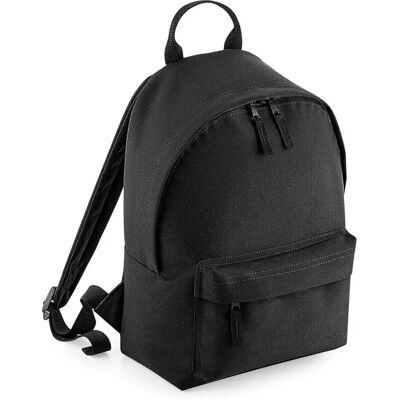 Sac à dos BagBase Mini Fashion - Noir/Noir - Unisexe Sac à dos BagBase Mini Fashion - Noir/Noir - Unisexe