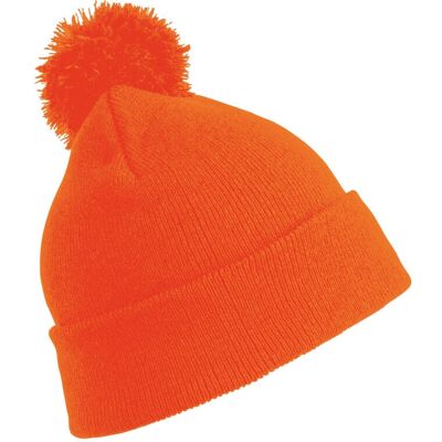 Result Winter Essentials Mens Pom Pom Beanie - Beanie, Orange, One Size Result Winter Essentials Mens Pom Pom Beanie - Beanie, Orange, One Size