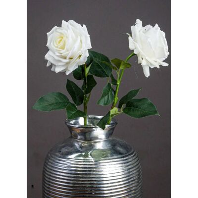 Hill Interiors Rose de Jardin Fleur Artificielle - Blanc/Vert - Fleur Artificielle - Publicité Hill Interiors Rose de Jardin Fleur Artificielle - Blanc/Vert - Fleur Artificielle - Publicité