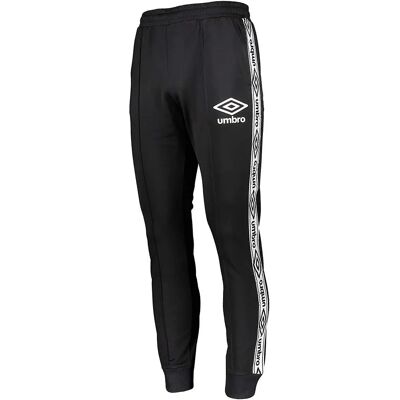 Umbro Zwart/Wit Getapete Heren Trainingsbroek - Sportief & Comfortabel Umbro Zwart/Wit Getapete Heren Trainingsbroek - Sportief & Comfortabel