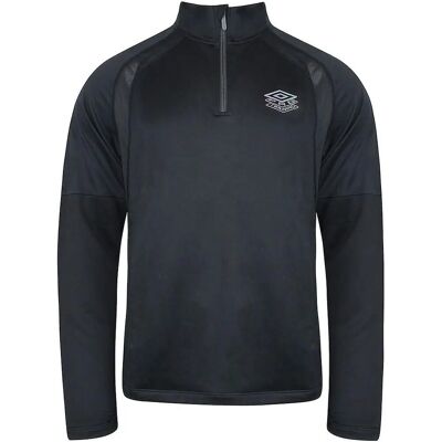 Umbro Lange Mouw Half Zip Training Top Zwart Grafisch Logo Mannen Umbro Lange Mouw Half Zip Training Top Zwart Grafisch Logo Mannen