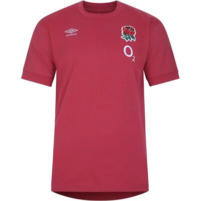T-Shirt de loisir Rugby Angleterre 2023-2024 - Rouge Terre T-Shirt de loisir Rugby Angleterre 2023-2024 - Rouge Terre