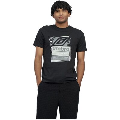 T-Shirt Uomo Nero Logo Layered Box UMBRO T-Shirt Uomo Nero Logo Layered Box UMBRO