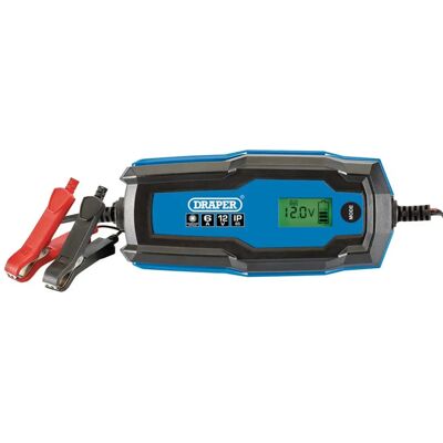Draper Tools 53490 Voertuigacculader - 6V/12V Slimme Lader Draper Tools 53490 Voertuigacculader - 6V/12V Slimme Lader