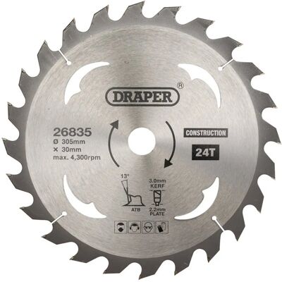 Draper Tools 26835 Sierra Circular - 30.5 cm - Corte de Madera Draper Tools 26835 Sierra Circular - 30.5 cm - Corte de Madera