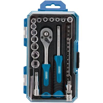Draper Tools 04777 Socket Set - 35 Piece, Quick Release Ratchet Draper Tools 04777 Socket Set - 35 Piece, Quick Release Ratchet
