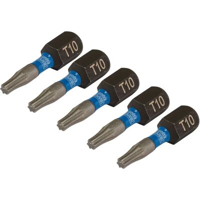 Draper T10X25MM Impact S/D Bits - 5 stuks Draper T10X25MM Impact S/D Bits - 5 stuks