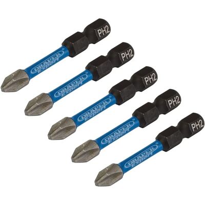 Draper Impact Bits Set 50mm PH2 - Impact Screwdriver Bits Draper Impact Bits Set 50mm PH2 - Impact Screwdriver Bits