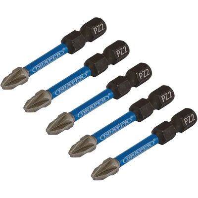 Draper Impact Pozidriv Screwdriver Bits - Pack of 5 Draper Impact Pozidriv Screwdriver Bits - Pack of 5