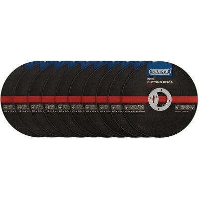 Draper 08940 Inox Flat Metal Cutting Discs - 115mm Draper 08940 Inox Flat Metal Cutting Discs - 115mm