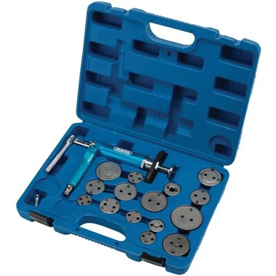 Draper Kit de Herramienta de Respaldo de Calibrador de Freno Neumático - 16 Piezas Draper Kit de Herramienta de Respaldo de Calibrador de Freno Neumático - 16 Piezas