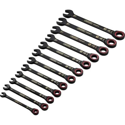 Draper 12-delige Black HI-TORQ Ratchet Spanner Set - Ratelset Draper 12-delige Black HI-TORQ Ratchet Spanner Set - Ratelset