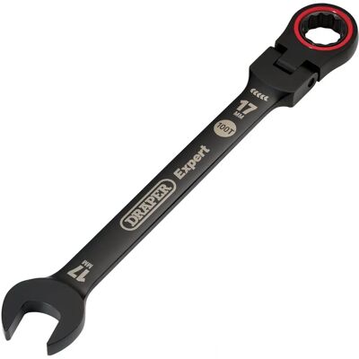 Draper Modelo 03924 Llave de tubo negra de 17 mm con cabeza flexible - Llave de tubo Draper Modelo 03924 Llave de tubo negra de 17 mm con cabeza flexible - Llave de tubo
