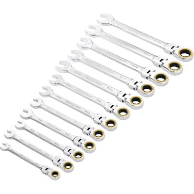 Draper 12PC Flex Head Ratchet Spanner Set - Ratchet Spanner Set Draper 12PC Flex Head Ratchet Spanner Set - Ratchet Spanner Set