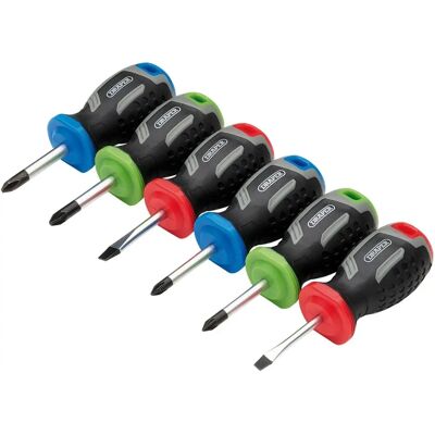 Draper Modell 13432 - Stubby Soft Grip Schraubendreher-Set - 6 Stück Draper Modell 13432 - Stubby Soft Grip Schraubendreher-Set - 6 Stück