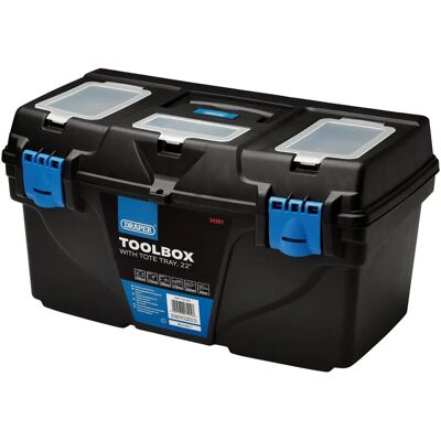 Draper 22" Plastic Toolbox with Tote Tray - Toolbox Draper 22" Plastic Toolbox with Tote Tray - Toolbox
