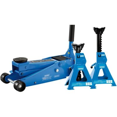 Draper 3T Trolley Jack & Axle Stand Kit - Trolley Jack and Axle Stand Kit Draper 3T Trolley Jack & Axle Stand Kit - Trolley Jack and Axle Stand Kit